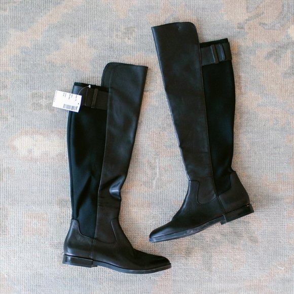 Calvin Klein Shoes - Calvin Klein Black Faux Leather Boots 7.5 Priya